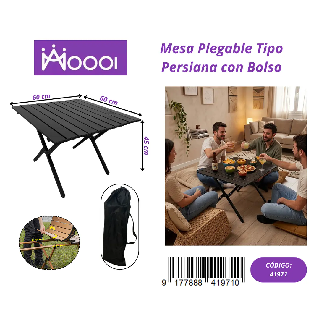Mesa Plegable 60x60cm Tipo Persiana Precio publicado al por mayor 3 unidades del mismo 1