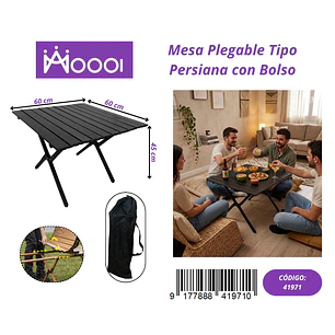 Mesa Plegable 60x60cm Tipo Persiana Precio publicado al por mayor 3 unidades del mismo