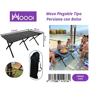 Mesa Plegable 120x60cm Tipo Persiana Precio publicado al por mayor 3 unidades del mismo