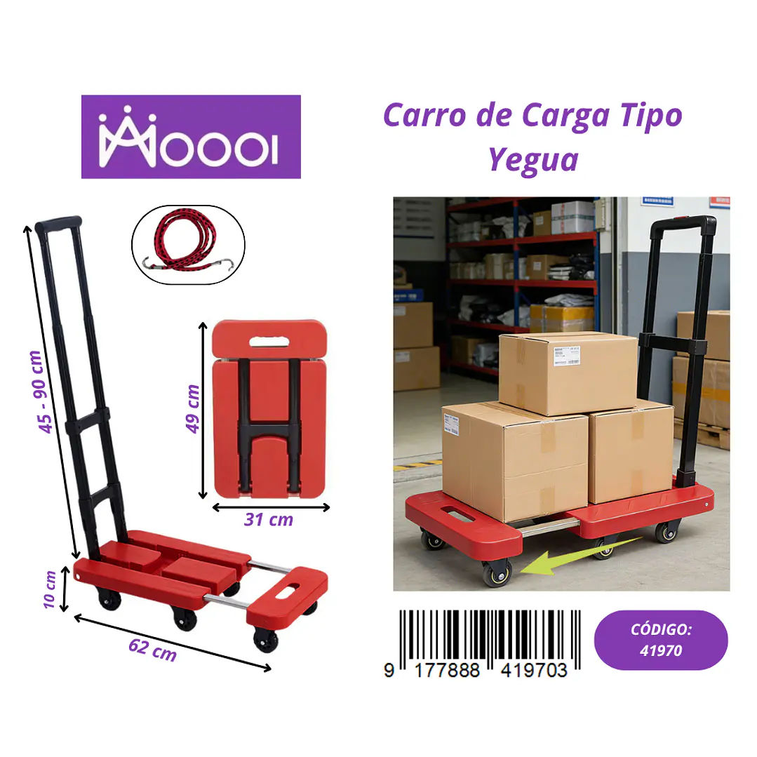Carro de Carga Tipo Yegua Plegable Precio publicado al por mayor 3 unidades del mismo 1