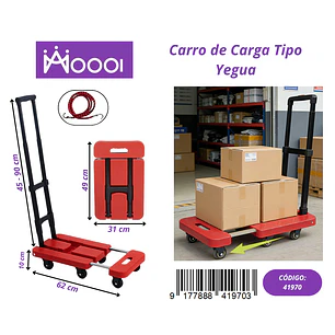 Carro de Carga Tipo Yegua Plegable Precio publicado al por mayor 3 unidades del mismo