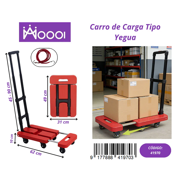 Carro de Carga Tipo Yegua Plegable Precio publicado al por mayor 3 unidades del mismo 1