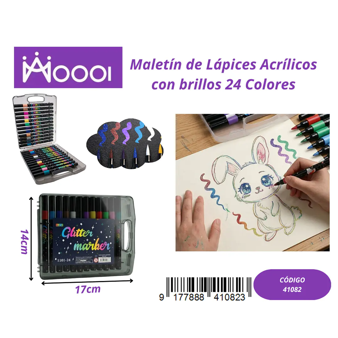 Maletín de Lápices Semi-Acrilicos 24 Colores Precio publicado al por mayor 3 unidades del mismo 1