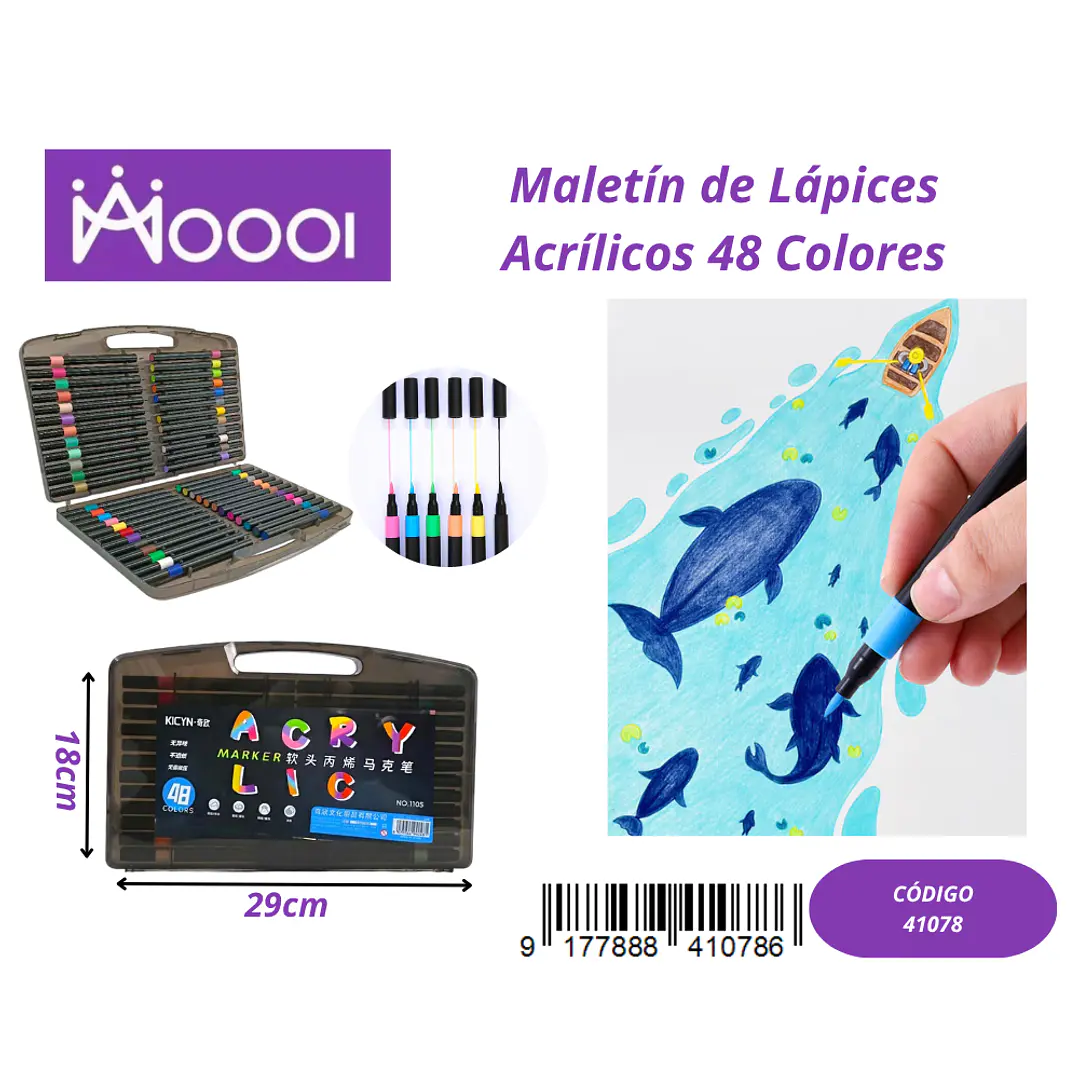 Maletín de Lápices Semi-Acrílicos 48 Colores Precio publicado al por mayor 3 unidades del mismo 1