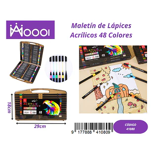 Maletín de Lápices Semi-Acrílicos 48 Colores Precio publicado al por mayor 3 unidades del mismo