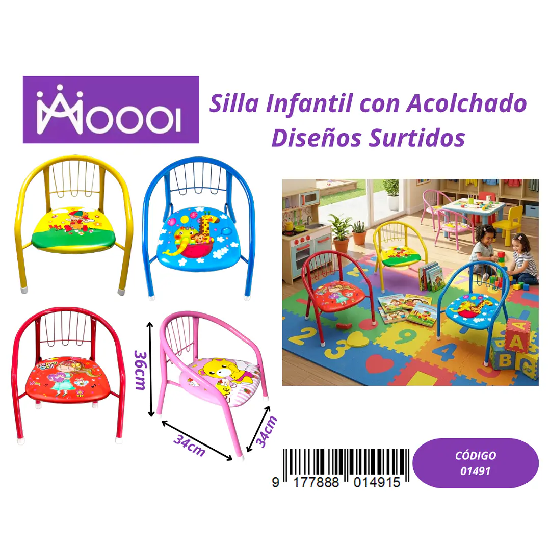 Silla Infantil con Acolchado Precio publicado al por mayor 3 unidades del mismo 1