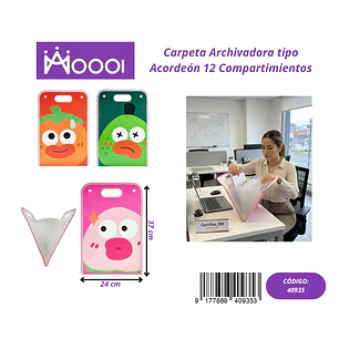 Carpeta Archivadora Tipo Acordeón 12C Precio publicado al por mayor 3 unidades del mismo