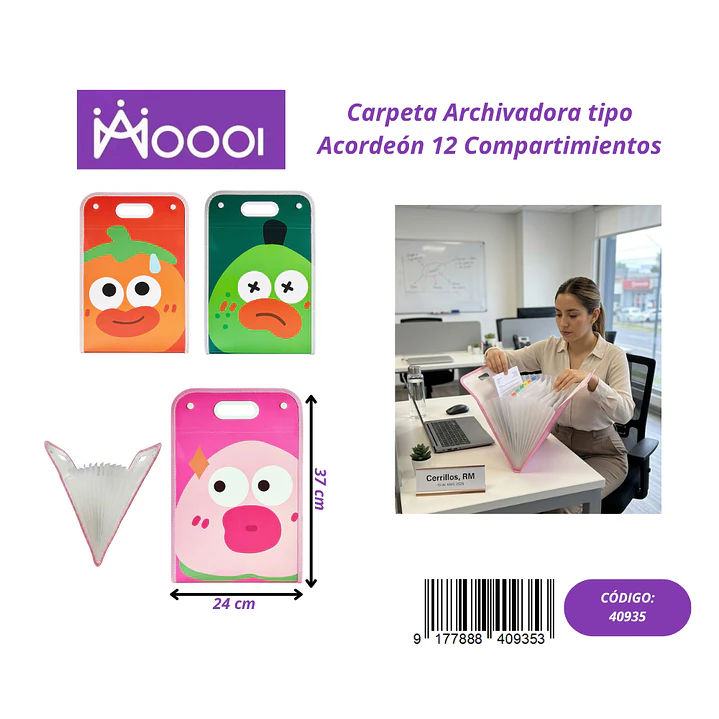 Carpeta Archivadora Tipo Acordeón 12C Precio publicado al por mayor 3 unidades del mismo 1