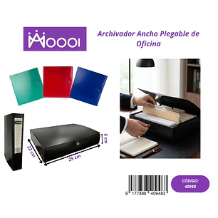 Archivador Ancho Plegable Precio publicado al por mayor 3 unidades del mismo