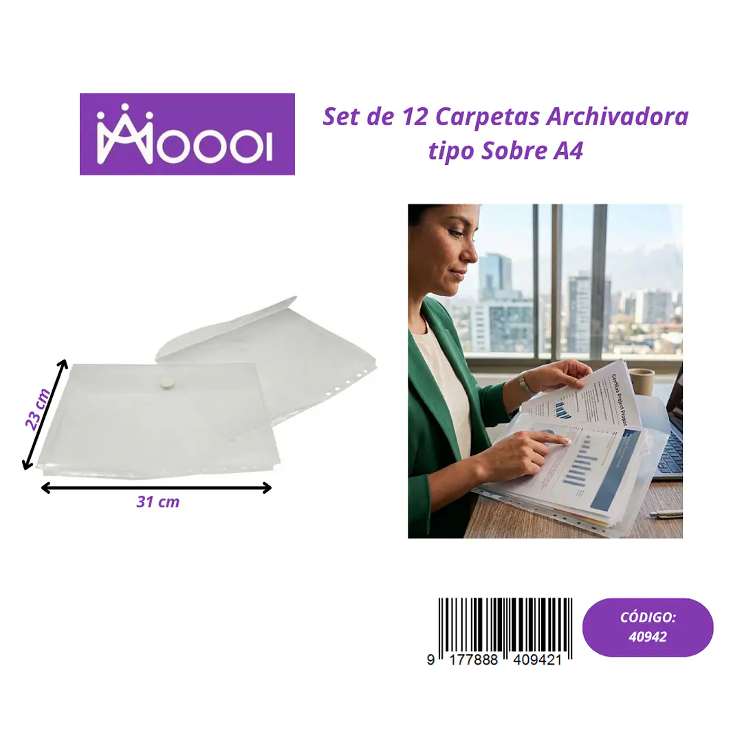 Carpeta Archivadora A4 Tipo Sobre (Valor 1 Pieza) Precio publicado al por mayor 3 unidades del mismo 1