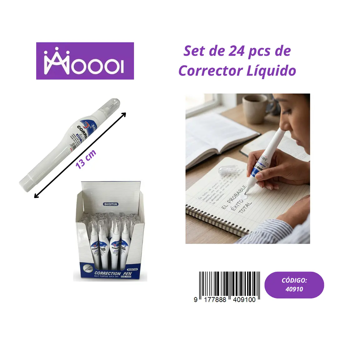 Corrector Liquido (Valor 1 Pieza) Precio publicado al por mayor 3 unidades del mismo 1