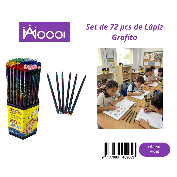 Set de 72Pcs de Lápiz Grafito Precio publicado al por mayor 3 unidades del mismo 1
