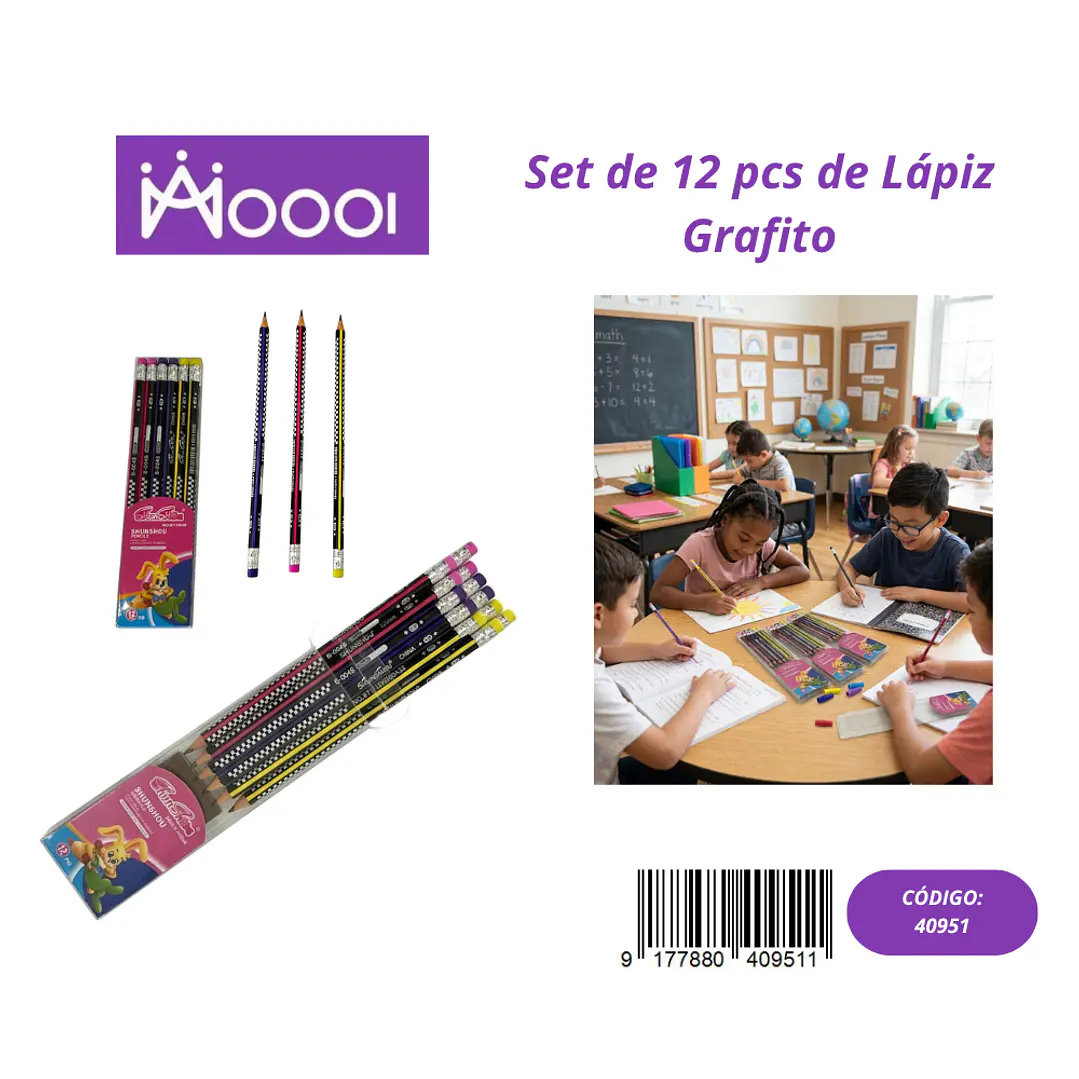 Set de 12 Pcs de Lápiz Grafito Precio publicado al por mayor 3 unidades del mismo 1