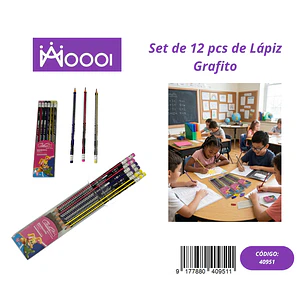 Set de 12 Pcs de Lápiz Grafito Precio publicado al por mayor 3 unidades del mismo