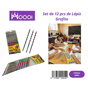 Set de 12 Pcs de Lápiz Grafito Precio publicado al por mayor 3 unidades del mismo