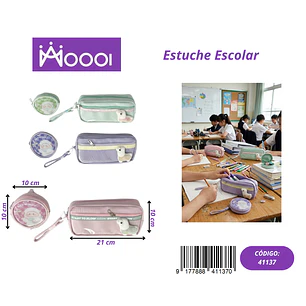 ESTUCHE ESCOLAR DISEÑO LLAMA FEMENINO Precio publicado al por mayor 3 unidades del mismo