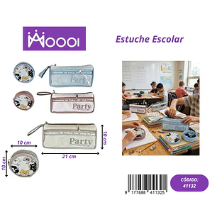 ESTUCHE ESCOLAR DISEÑO ANIMAL UNISEX Precio publicado al por mayor 3 unidades del mismo