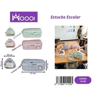 ESTUCHE ESCOLAR UNICOLOR UNISEX Precio publicado al por mayor 3 unidades del mismo