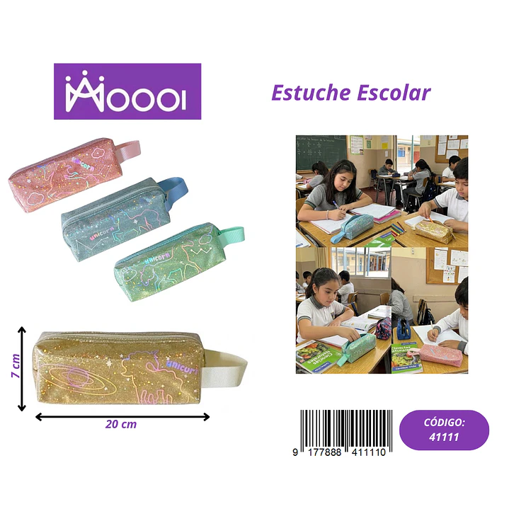ESTUCHE ESCOLAR DISEÑO UNICORNIO FEMENINO Precio publicado al por mayor 3 unidades del mismo 1