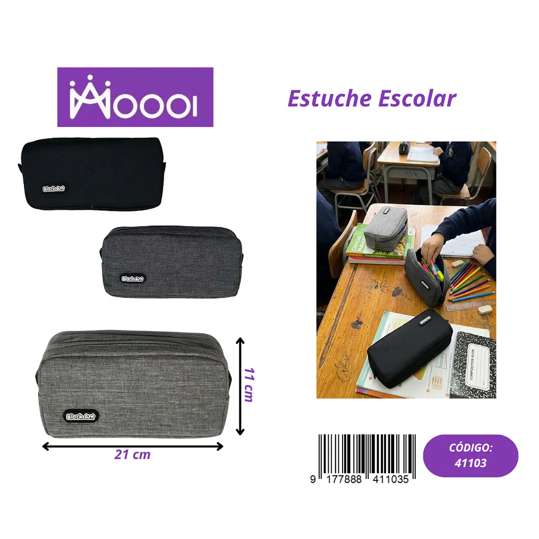 ESTUCHE ESCOLAR UNICOLOR MASCULINO Precio publicado al por mayor 3 unidades del mismo 1