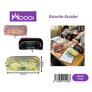 ESTUCHE ESCOLAR DISEÑO OSO FEMENINO Precio publicado al por mayor 3 unidades del mismo