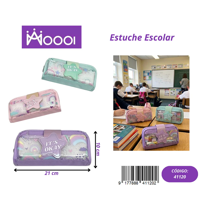 ESTUCHE ESCOLAR DISEÑO ESTRELLA FEMENINO Precio publicado al por mayor 3 unidades del mismo 1