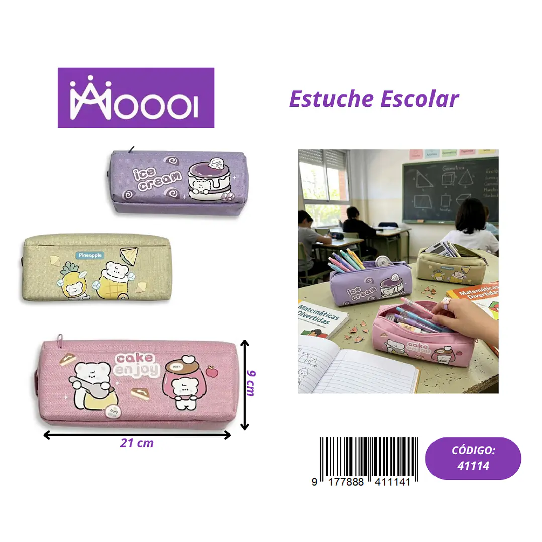 ESTUCHE ESCOLAR DISEÑO DULCE FEMENINO Precio publicado al por mayor 3 unidades del mismo 1