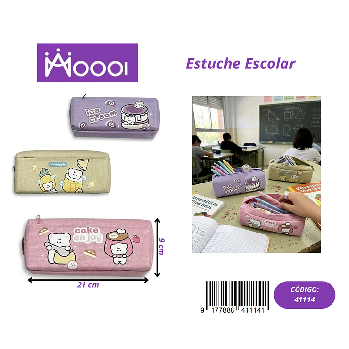 ESTUCHE ESCOLAR DISEÑO DULCE FEMENINO Precio publicado al por mayor 3 unidades del mismo 1