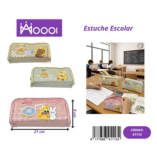 ESTUCHE ESCOLAR DISEÑO QUESITO FEMENINO Precio publicado al por mayor 3 unidades del mismo