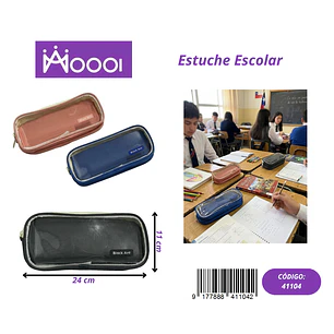 ESTUCHE ESCOLAR UNICOLOR UNISEX Precio publicado al por mayor 3 unidades del mismo