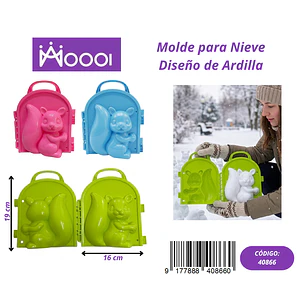 MOLDE PARA NIEVE DISEÑO ARDILLA Precio publicado al por mayor 3 unidades del mismo