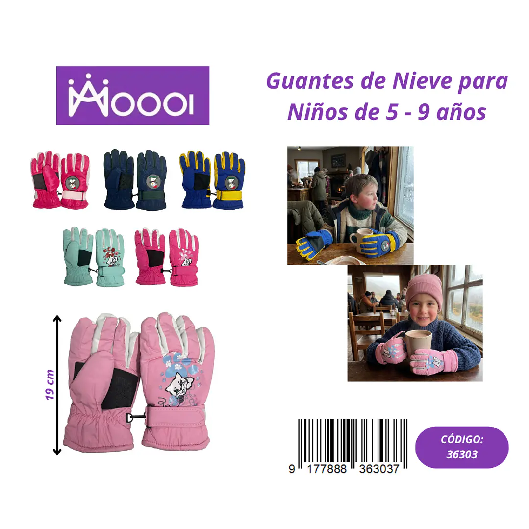 GUANTES DE NIEVE PARA NIÑOS Precio publicado al por mayor 3 unidades del mismo 1