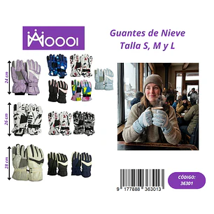 GUANTES DE NIEVE TALLA S, M y L Precio publicado al por mayor 3 unidades del mismo