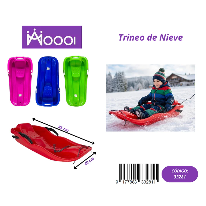 TRINEO DE NIEVE INDIVIDUAL PARA ADULTO/NIÑO Precio publicado al por mayor 3 unidades del mismo 1