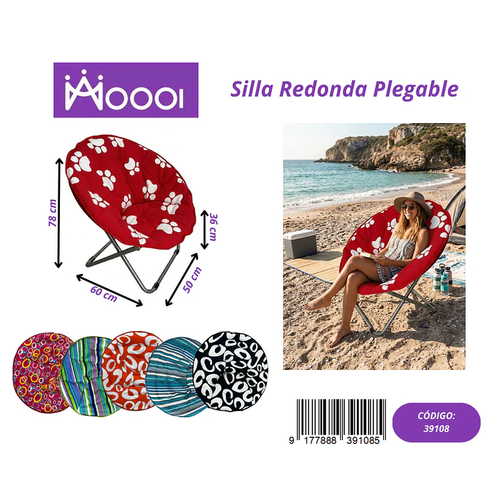 Silla Redonde Plegable de Camping 1