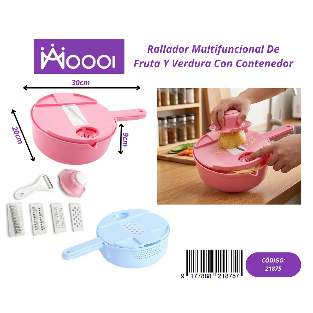 Rallador de Fruta y Verdura con Contenedor Precio publicado al por mayor 3 unidades del mismo 1