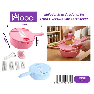 Rallador de Fruta y Verdura con Contenedor Precio publicado al por mayor 3 unidades del mismo