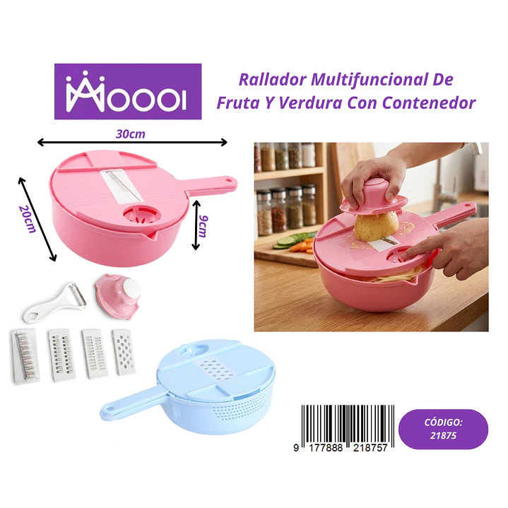 Rallador de Fruta y Verdura con Contenedor Precio publicado al por mayor 3 unidades del mismo 1