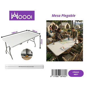 Mesa Plegable de Plastico 180x70cm Precio publicado al por mayor 3 unidades del mismo