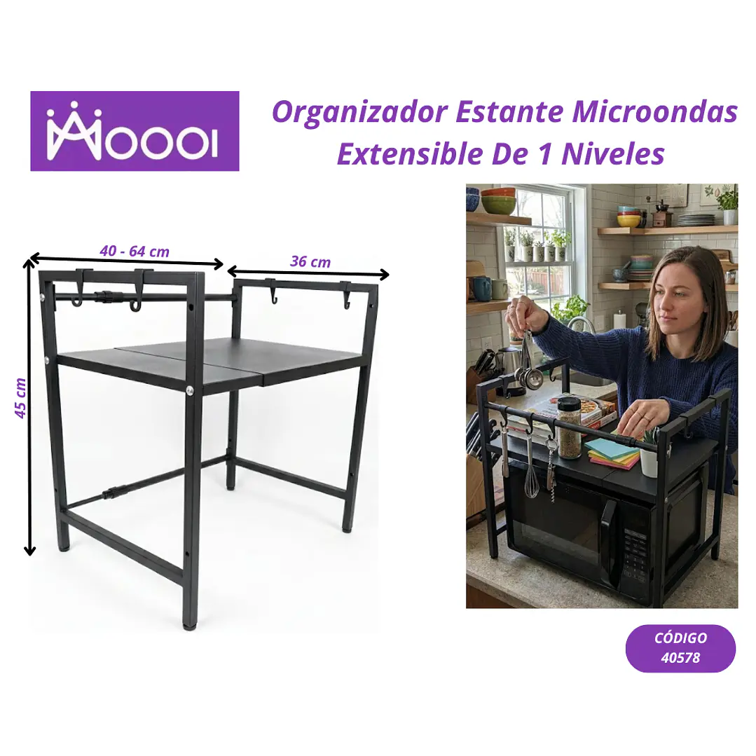 Estante Organizador De Microondas Extensible 1N Precio publicado al por mayor 3 unidades del mismo 1