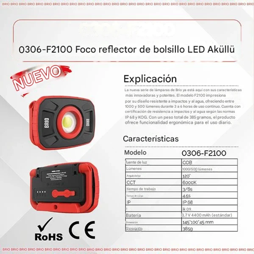 Linterna Led 1000 Lúmenes Resistente Impactos y Agua 2