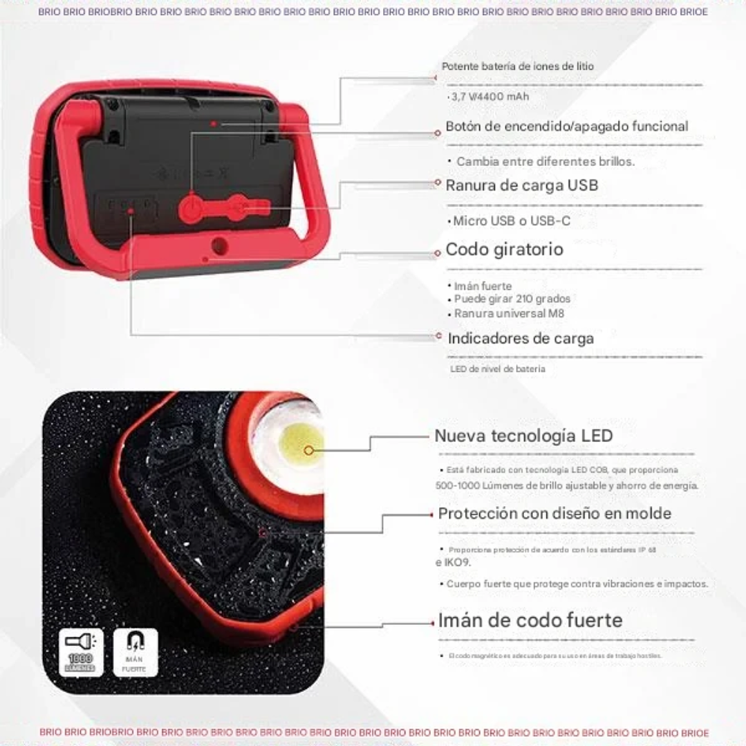 Linterna Led 1000 Lúmenes Resistente Impactos y Agua 4