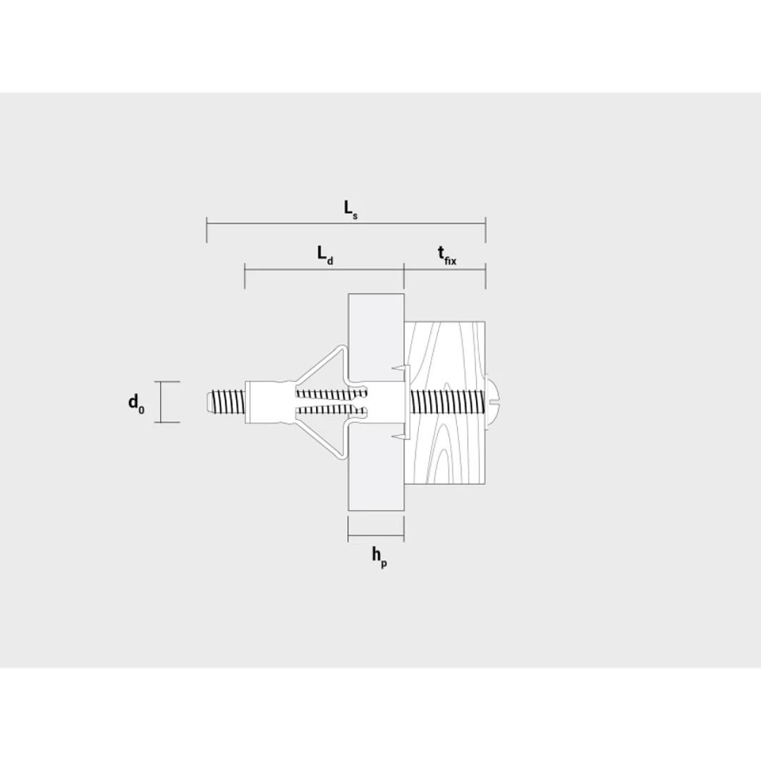 Anclaje Metalico Para Placa Yeso M6-16 Cja 25 Un 4