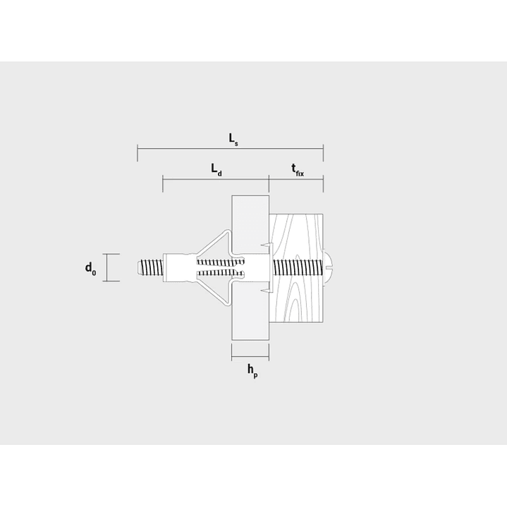 Anclaje Metalico Para Placa Yeso M6-32 Cja 25 Un 4