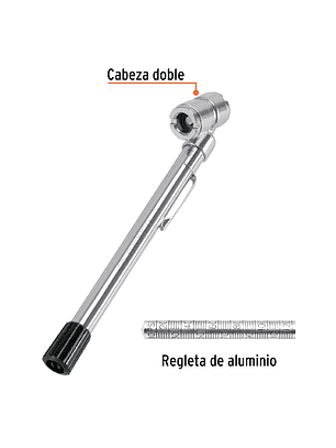 Medidor De Presión De 10 a 120 Psi Cabeza Doble
