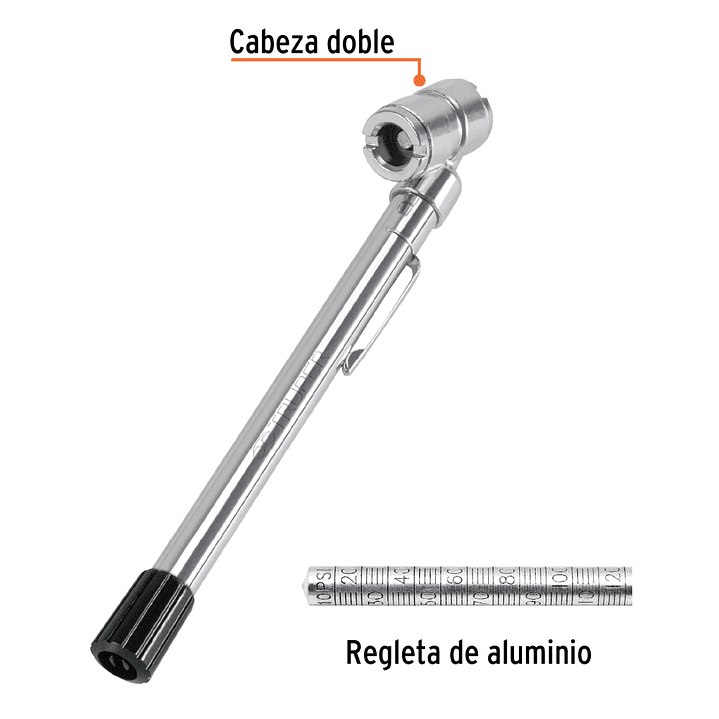 Medidor De Presión De 10 a 120 Psi Cabeza Doble 1