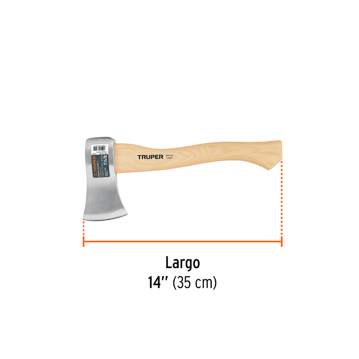 Hacha Cazador 1.1/4 lbs Mango Hickory 14