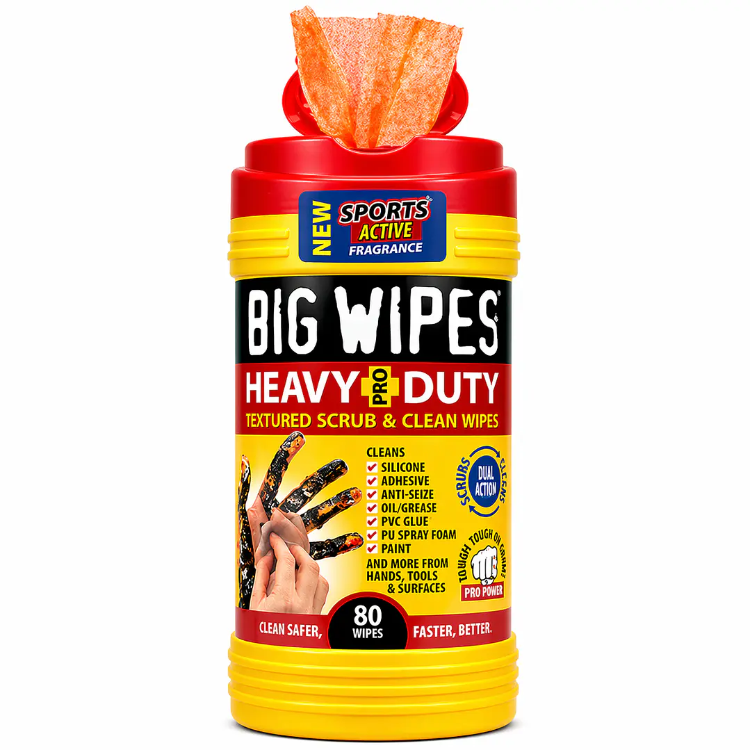 Big Wipes Heavy Duty 80 Toallas Limpia Manos Industrial NSF 1