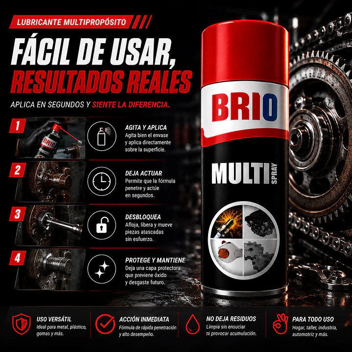 Spray Lubricante y Desoxidante Multiproposito 400 Ml 5