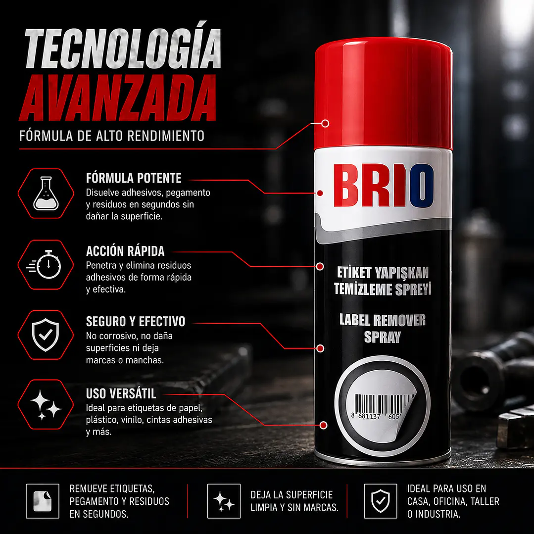 Spray Removedor De Etiquetas y Adhesivos 200 Ml 4